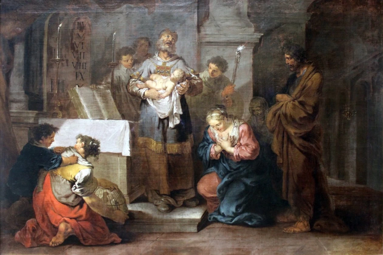 1730-Johann Rasso Januarius Zick - La Presentazione al Tempio